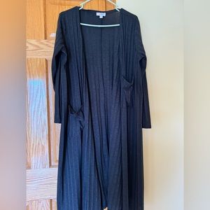 LulaRoe black trench L